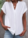 Lía | Blusa de Manga Corta con Botones Blanca