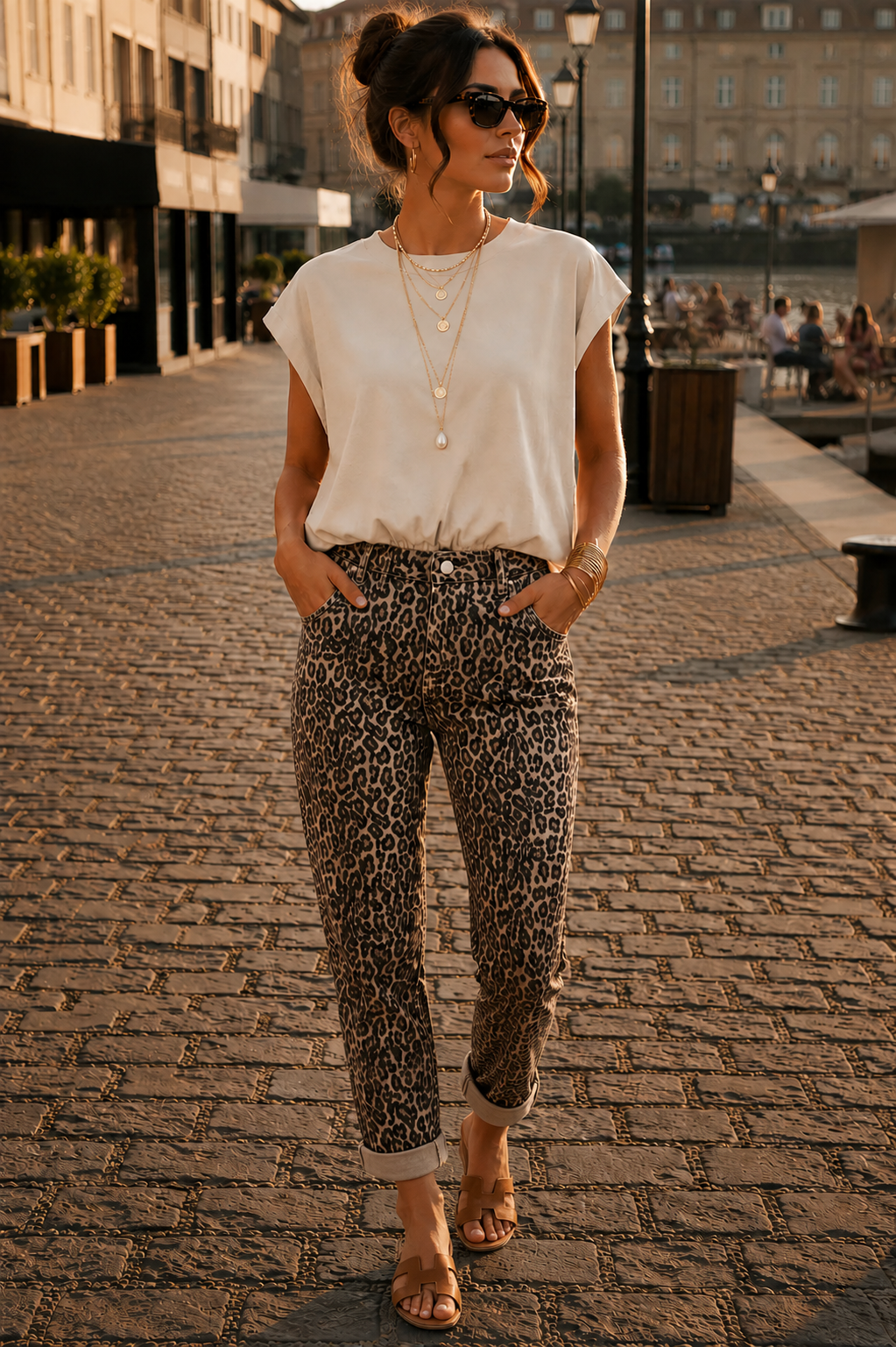 Leona | Mom jeans de leopardo
