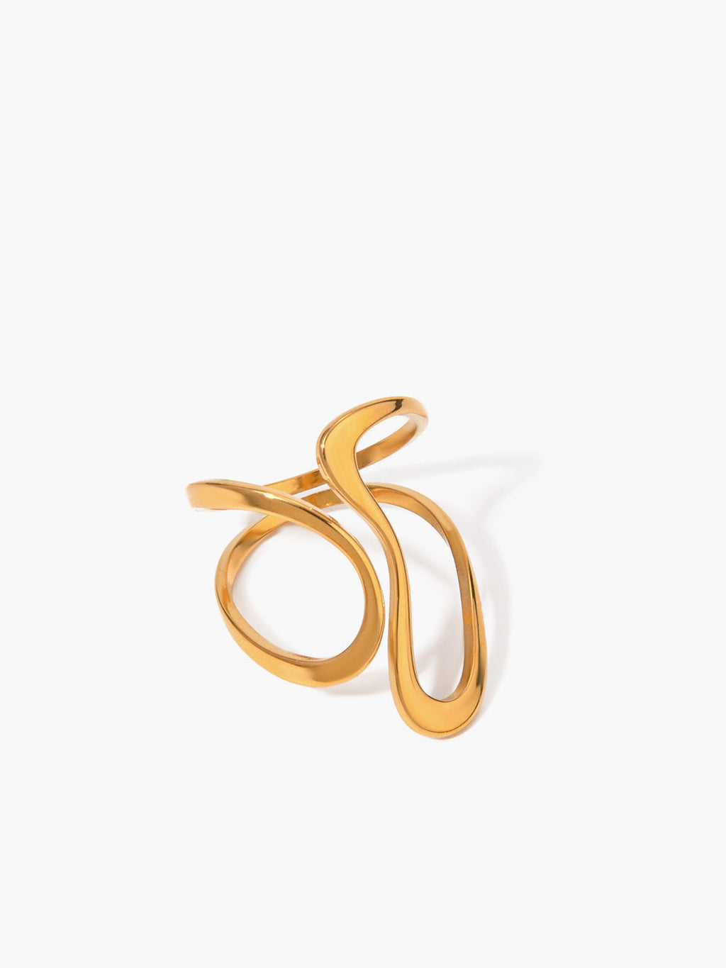 Anillo Abierto Dorado Remolino
