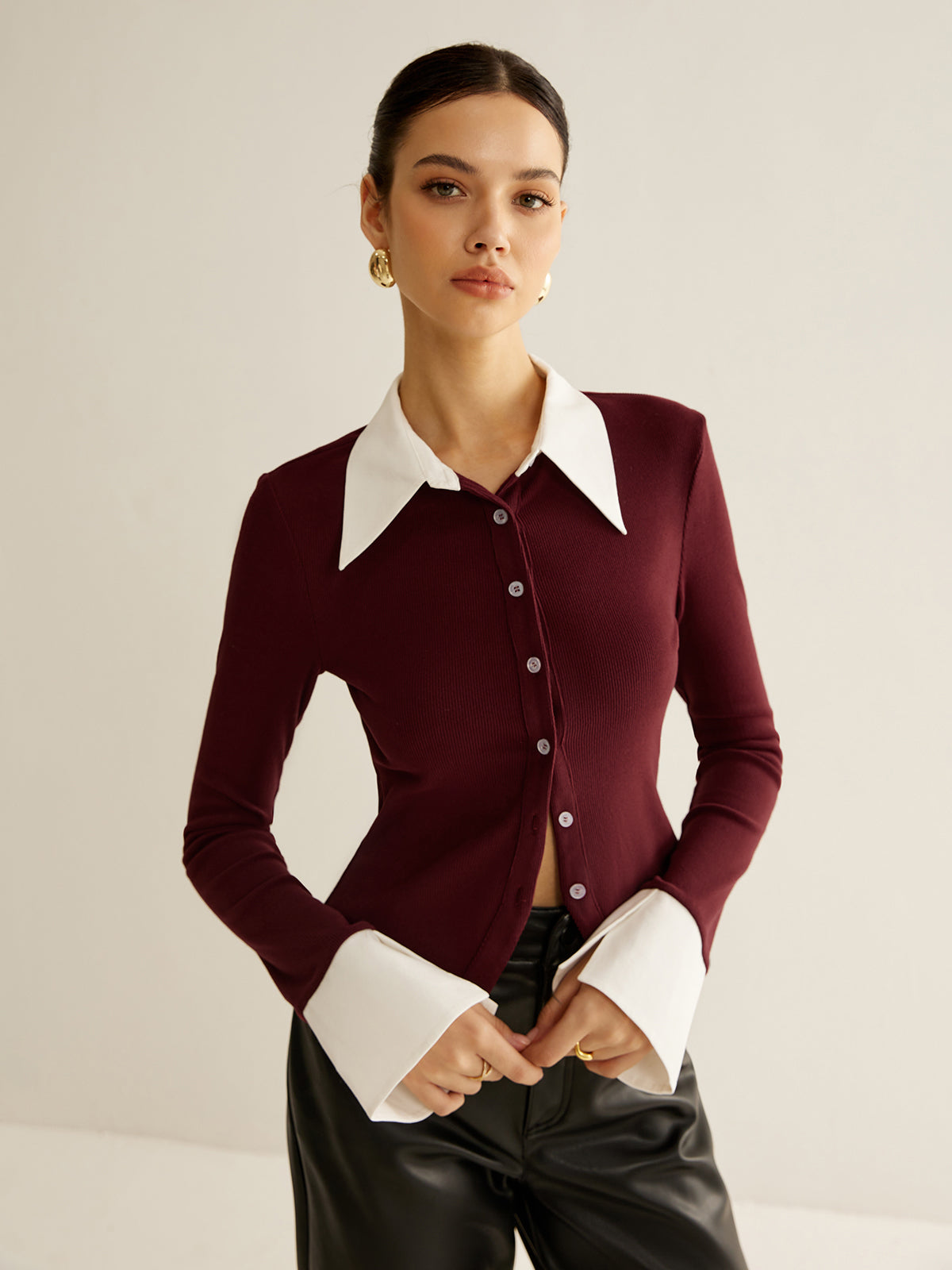 Carla | Camisa 2 en 1 con Ribetes en Contraste