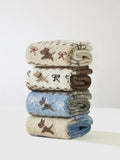 Calcetines de Lana con Perritos Beige
