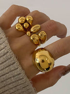 Anillo Abierto Asimétrico Dorado