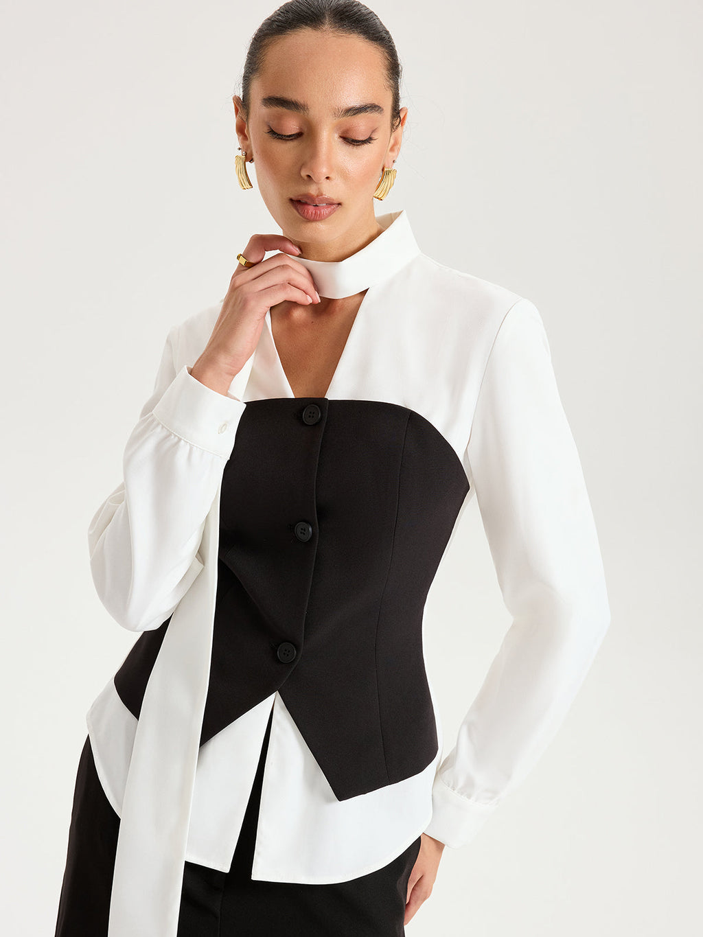 Irene | Blusa 2 en 1 con Lazada al Cuello