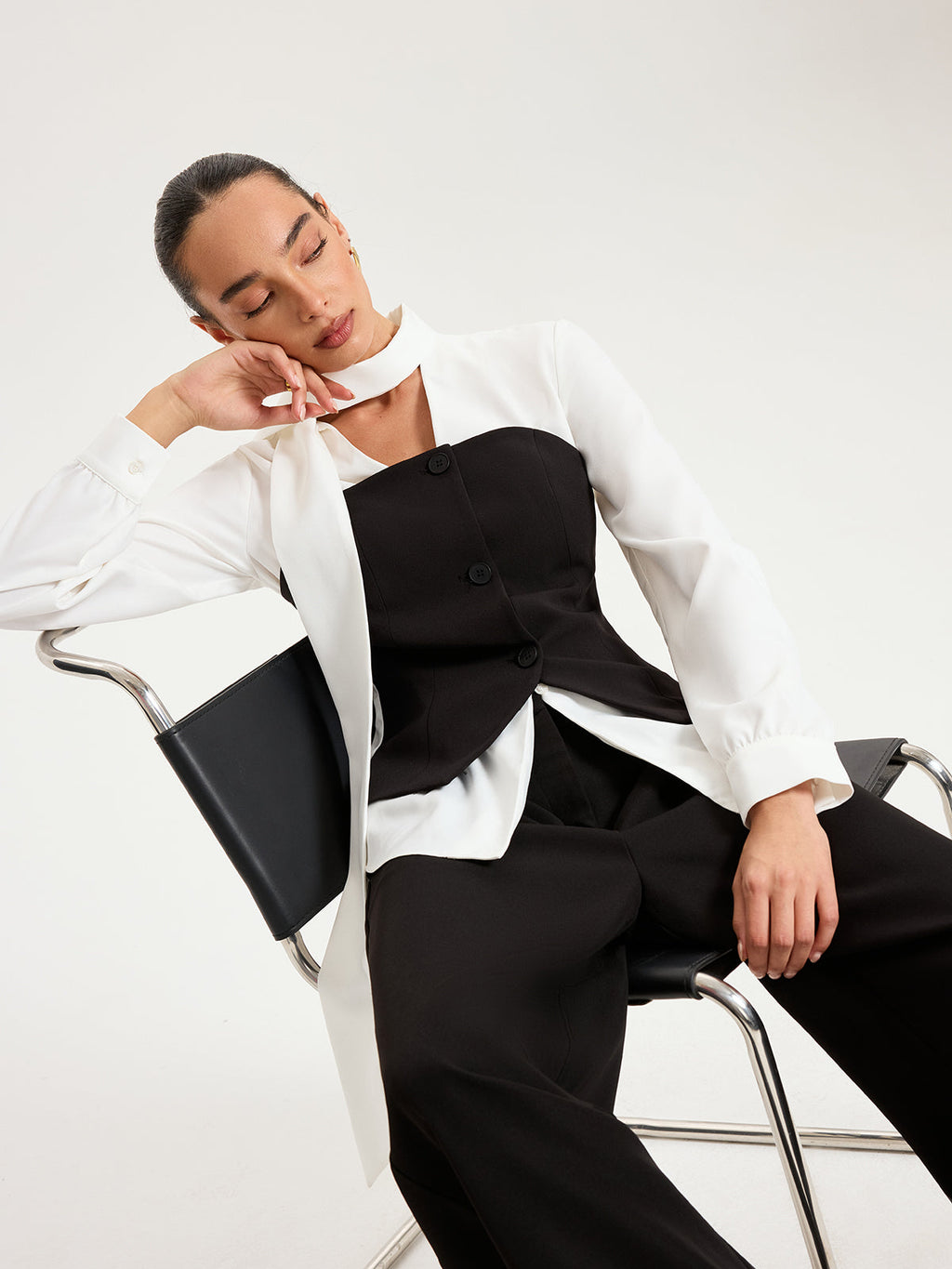 Irene | Blusa 2 en 1 con Lazada al Cuello