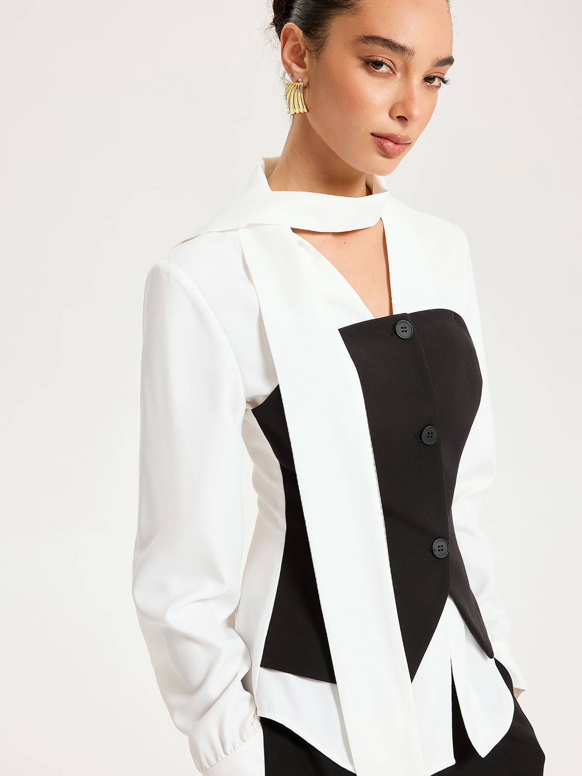 Irene | Blusa 2 en 1 con Lazada al Cuello