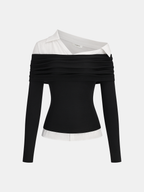 Nora | Blusa 2 en 1 Asimétrica