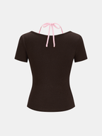 Lena | Top 2 en 1 Fruncido con Cuello Cruzado