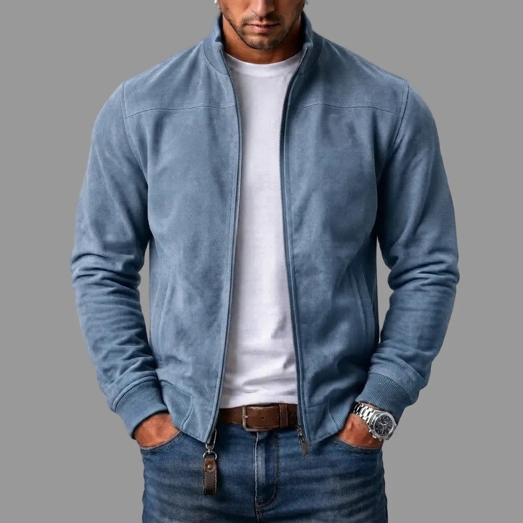 Corrado | Bomber de Antelina con Cuello Alto