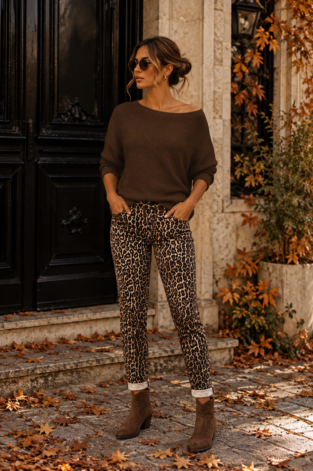 Leona | Mom jeans de leopardo