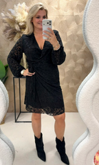 Bianca | Vestido cruzado de encaje