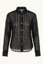 Emma | Camisa Negra con Flecos