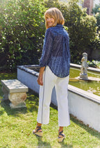 Emma | Camisa Azul Marino con Lazos