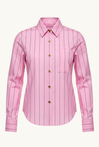 Emma | Camisa de Raya Diplomática Rosa y Negro