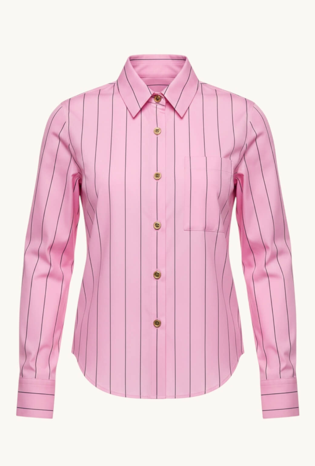 Emma | Camisa de Raya Diplomática Rosa y Negro