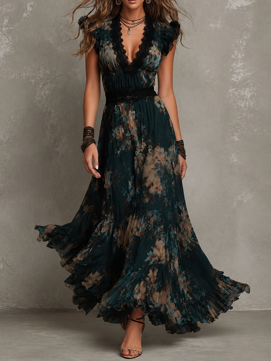 Tatiana | Vestido Largo Bosque Encantado