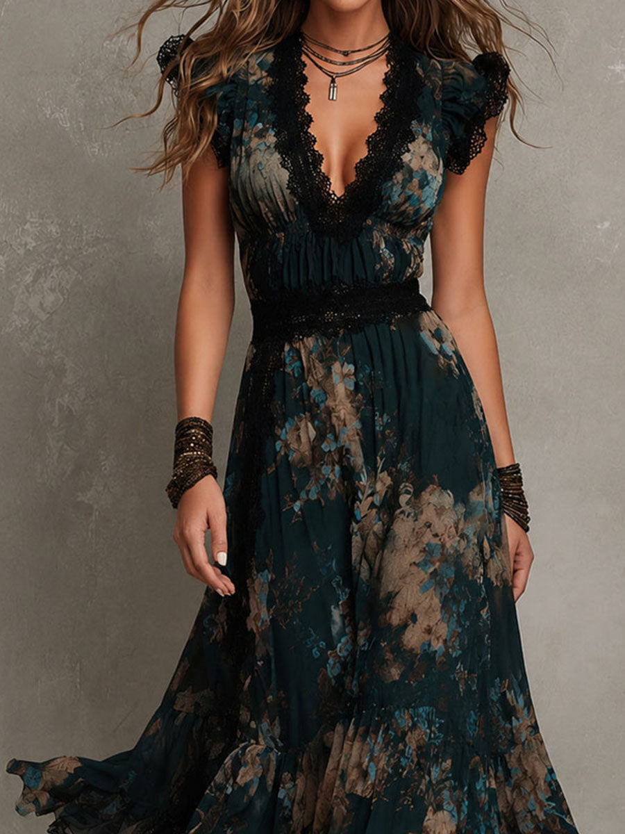 Tatiana | Vestido Largo Bosque Encantado
