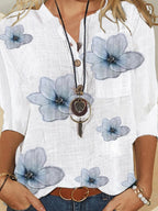 Flora | Blusa de Estampado Floral con Botones