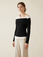 Nora | Blusa 2 en 1 Asimétrica