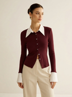 Carla | Camisa 2 en 1 con Ribetes en Contraste