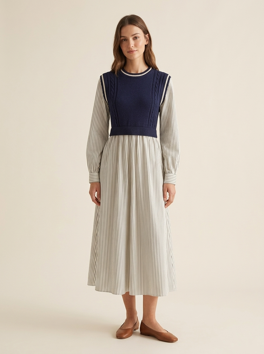 Julia | Vestido Midi 2 en 1 de Ochos y Rayas