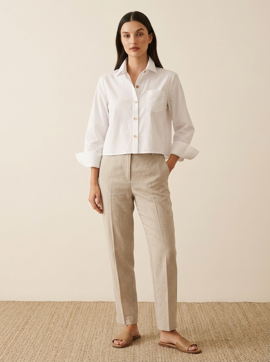 Emma | Camisa Corta Blanca