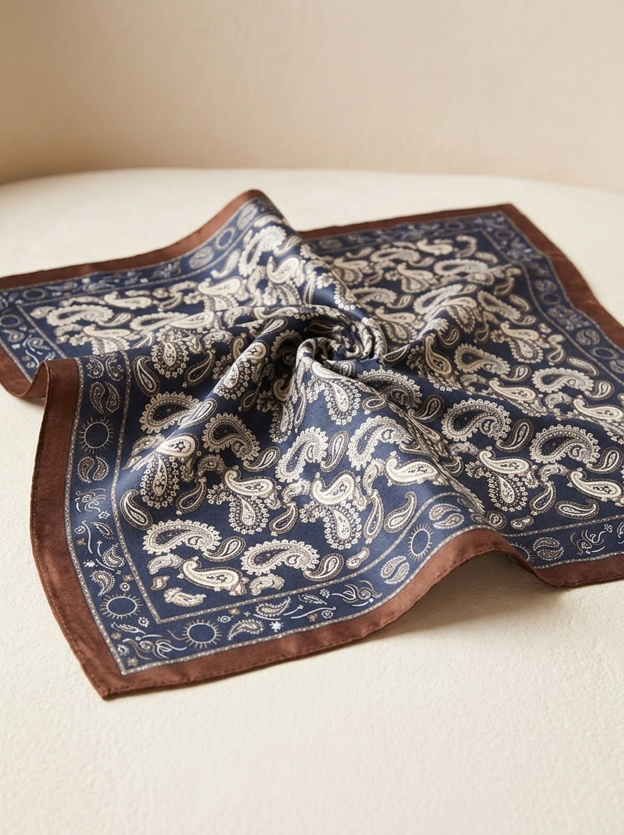 Pañuelo Cuadrado de Seda Paisley