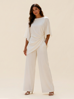 Sun | Conjunto de Pierna Ancha con Capa