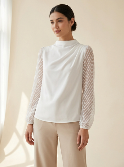 Sara | Blusa Elegante con Mangas Transparentes