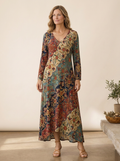 Lydia vestido largo fluido estampado