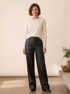 Lucy pantalón efecto piel negro